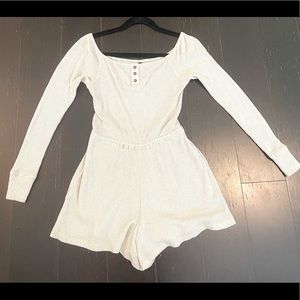 Urban Outfitters Off the Shoulder Romper Gray